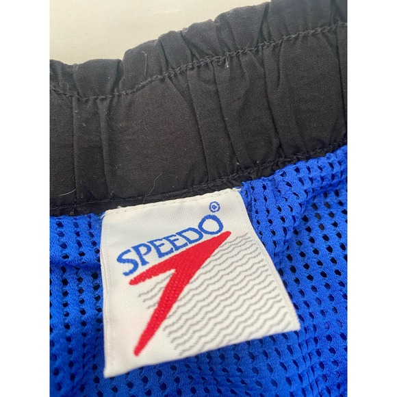 Speedo Curl Burke Swim Club Blue Cargo Swim Trunks Size Large - Picture 7 of 8